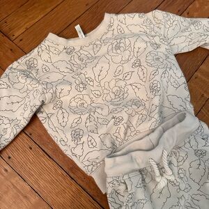 Floral Patterned Rylee & Cru Sweatshirt and Pants Set